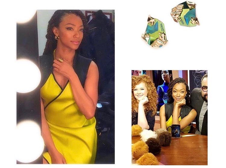 Sonequa Martin-Green in Glasswing earrings